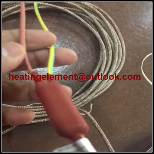 Metal filament braided heating cable