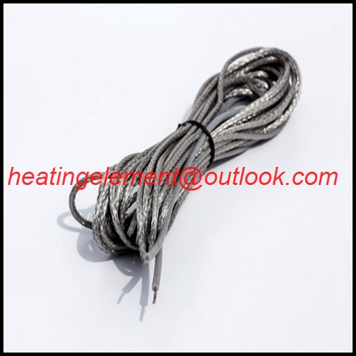 Copper wire braided silicone heating wire