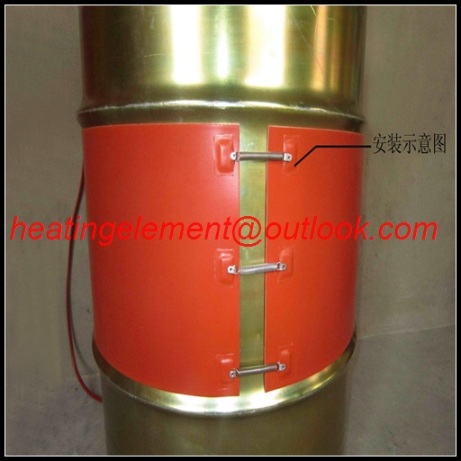 Electric silicone rubber Heater for 200L oil drum with Digital display thermostat and Spring Hook